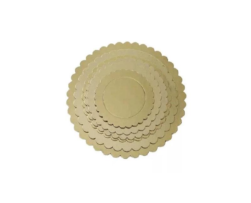 Arany/ezüst tortaalátét, kerek, 28 cm