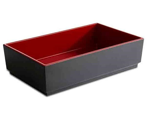 Asia Plus tál, melamin, 25,5 x 15,5 x 6,5 cm, fekete-piros Fő kép