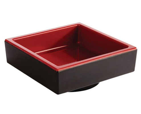 Asia Plus tál, melamin, 7,5 x 7,5 x 3 cm, fekete-piros Fő kép