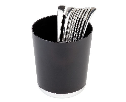Base Chrome asztali szemetes vagy evőeszköztartó, 13 x 15 cm, 1,3 l, SAN, fekete Fő kép