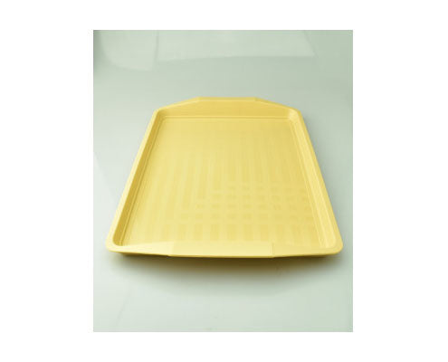 Bézs bordás műanyag tálca 400 x 255 x 30 mm Fő kép