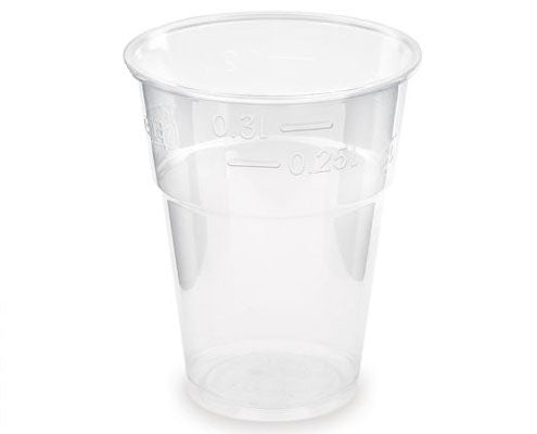 Bioműanyag pohár PLA 300 ml víztiszta