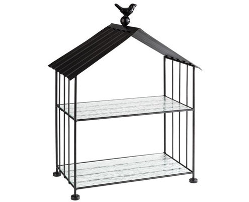Bird büféállvány 37,5 x 21 x 50 cm, acél, 2 szintes, üveg lapokkal Fő kép