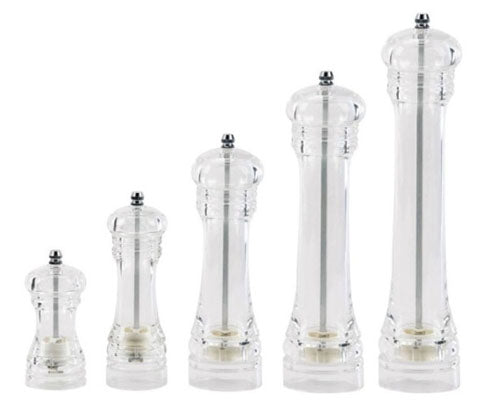 Borsőrlő akril, rozsdamentes acél mechanikával, mag. 30 cm, átlátszó Fő kép
