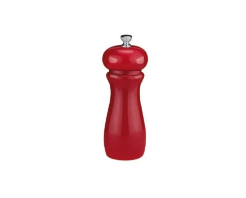 Borsőrlő fa, kerámia mechanikával, mag. 12 cm, piros