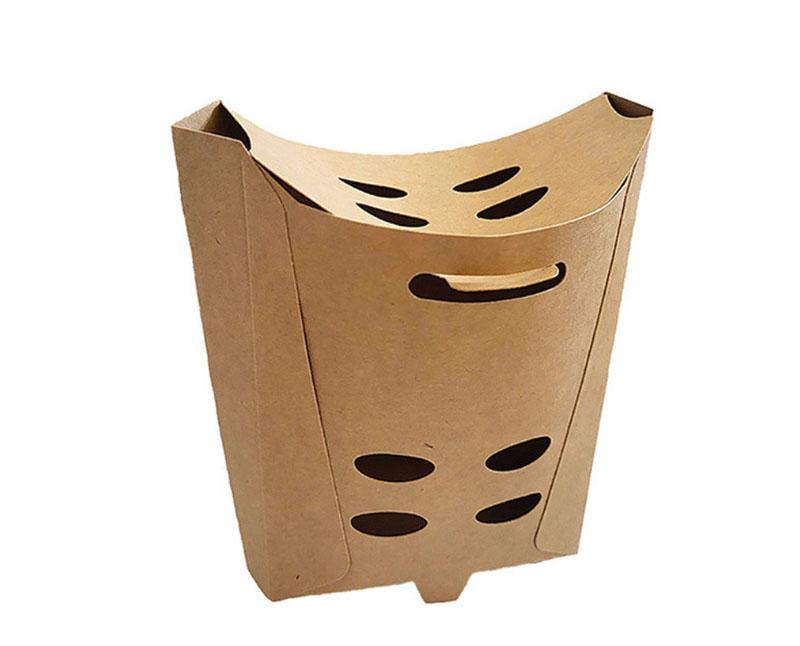 Burgonyás doboz AIR ToGo, fedeles, kraft, 21 x 16 cm