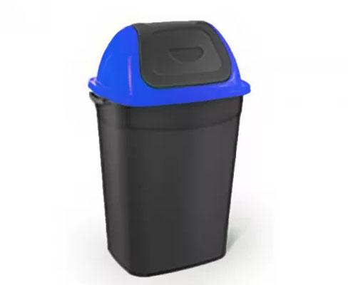 Butterfly billenőfedeles műanyag szemetes kuka, fekete-kék, 50 l Fő kép