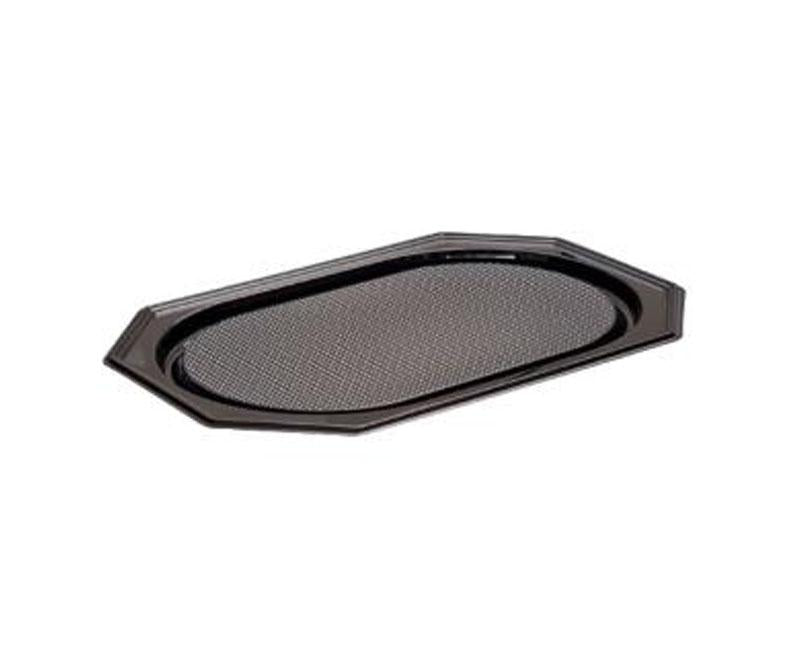 Catering műanyag hidegtálas tálca 10 személyes, 550 x 360 x 30 mm PET fekete Fő kép
