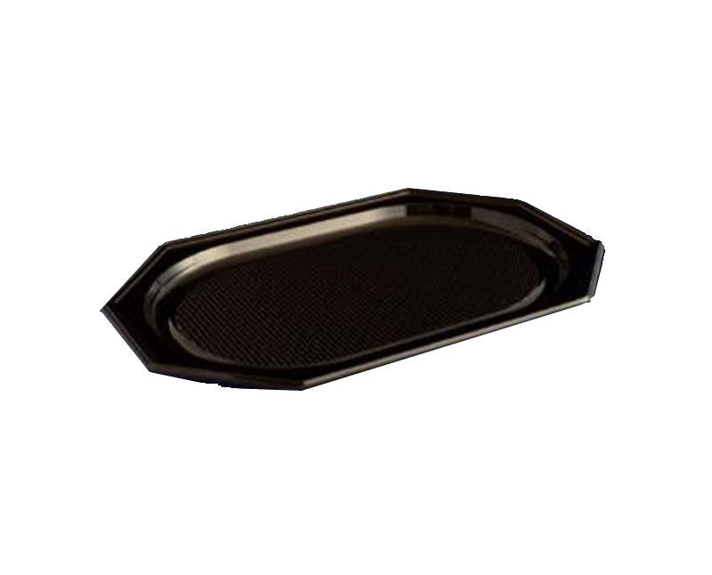 Catering műanyag hidegtálas tálca 5 személyes, 450 x 300 x 25 mm PET fekete Fő kép