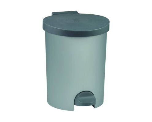 Curver kerek pedálos szemetes belső kosárral 15 l - Ezüst/fekete Fő kép