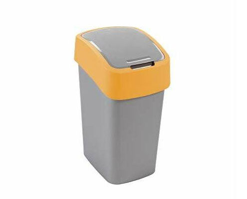 Curver "Pacific Flip Bin" billenő fedeles szemetes 10 l - Ezüst/narancssárga Fő kép