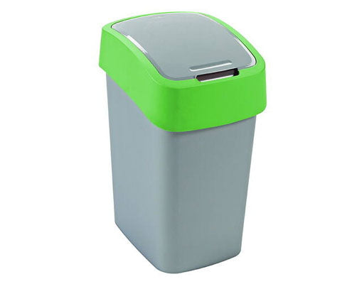 Curver "Pacific Flip Bin" billenő fedeles szemetes 25 l - Zöld/ezüst