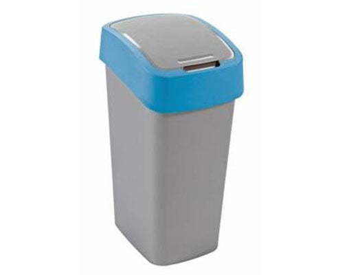 Curver "Pacific Flip Bin" billenő fedeles szemetes 50 l - Ezüst/kék Fő kép