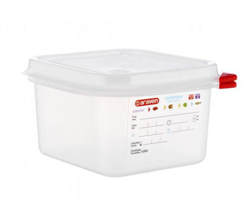 Denox hermetikusan záródó műanyag GN edény 1/6 100 mm 1,7 l
