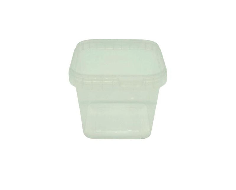 Dézsmazáras szögletes tálka 500 ml PP víztiszta 100 x 100 mm Fő kép