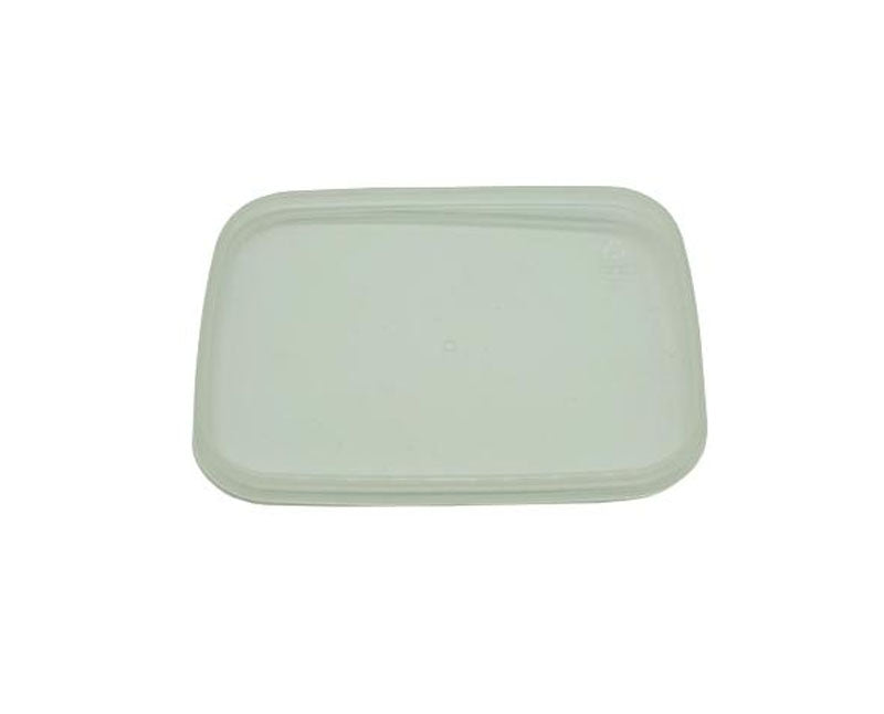 Dézsmazáras szögletes tálka tető 250 ml PP víztiszta - 110 x 88 mm
