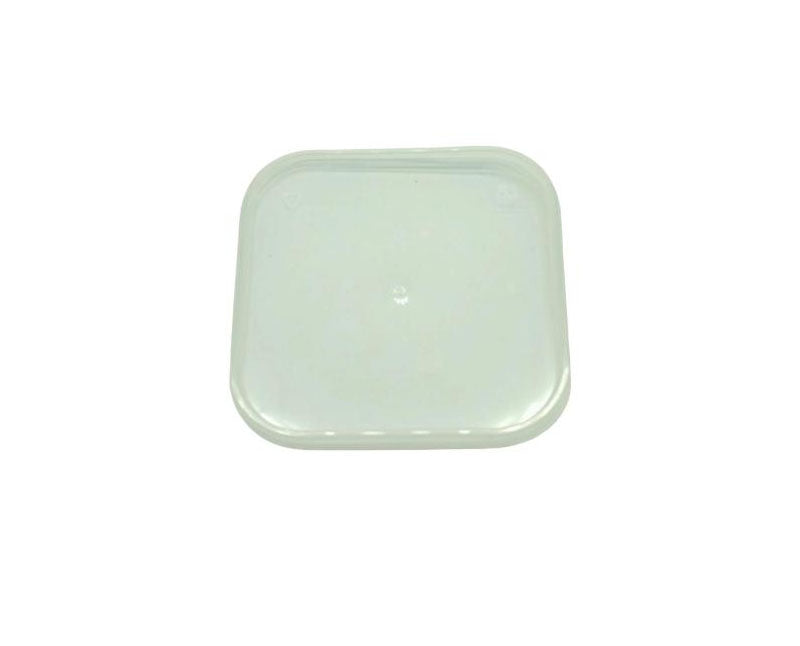 Dézsmazáras szögletes tálka tető 500 ml PP víztiszta 100 x 100 mm