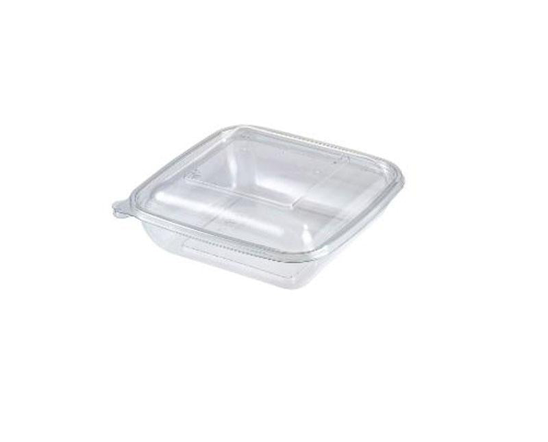 Dishy nagy szögletes salátás tál PET víztiszta  190 x 190 x 32 mm 500 ml Fő kép