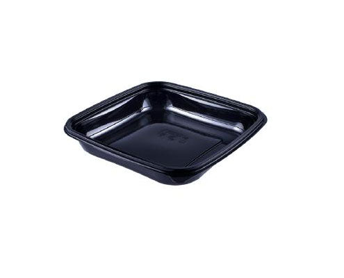 Dishy szögletes nagy salátás tál PET fekete 190 x 190 x 32 mm 500 ml