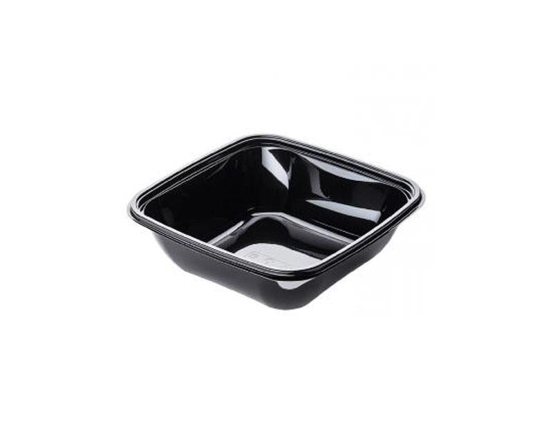 Dishy szögletes salátás nagy tál PET fekete 190 x 190 x 56 mm 1000 ml