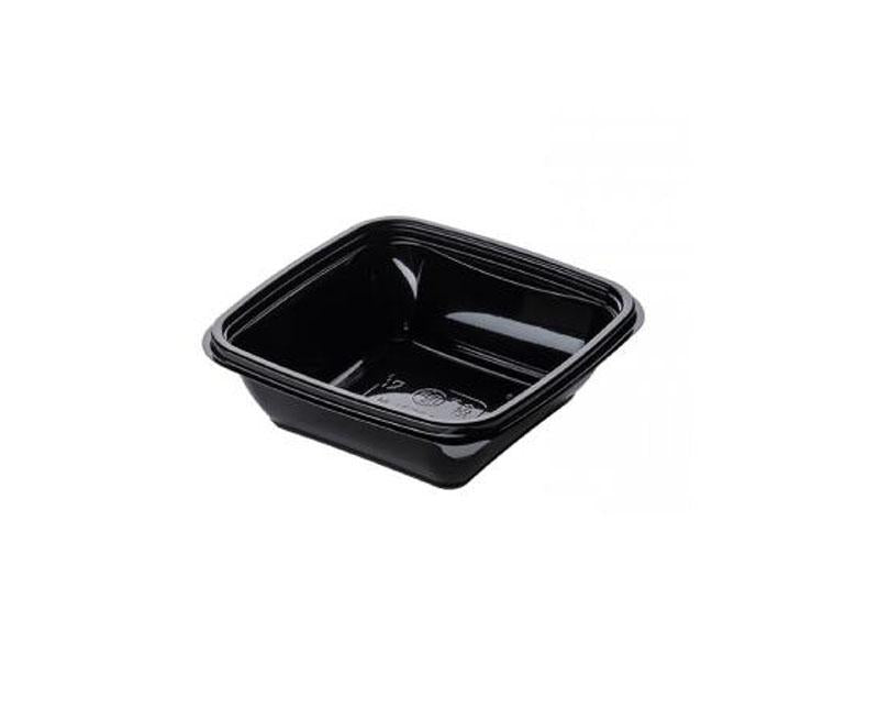 Dishy szögletes salátás tál PET fekete 125 x 125 x 52 mm 375 ml Fő kép
