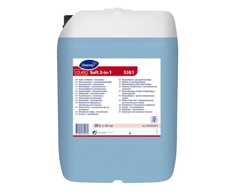 Diversey CLAX Soft 2 in 1 53B1 citromsav bázisú semlegesítőszer, öblítővel kombinálva 20 l