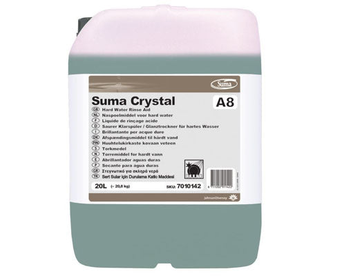 Diversey SUMA Crystal A8 Gépi öblítőszer kemény vízhez 20 l