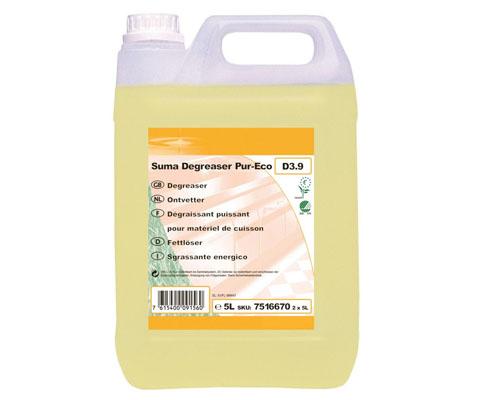 Diversey SUMA Degreaser Pur-Eco D3.9 eco címkével ellátott, erős zsíroldószer főzőedények tisztítására 5 l