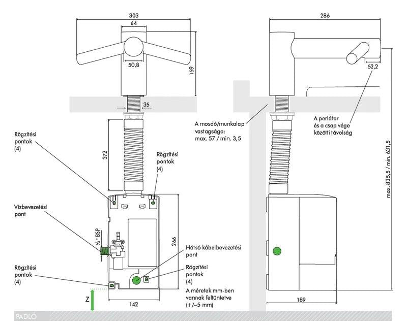Dyson Airblade Wash+Dry kézszárító és csaptelep szett, álló kivitel Másodlagos kép