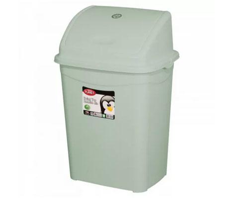 Eco műanyag billenőfedeles szemetes kuka, szürke, 9 l Fő kép