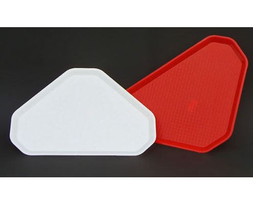 Erősített műanyag recés trapéz tálca fehér színben 47,5 x 34 cm Fő kép