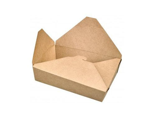 Ételszállító papírdoboz - BIO - 1300 ml barna 215 x 160 x 50 mm Fő kép