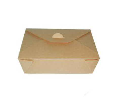 Ételszállító papírdoboz - BIO - 2000 ml barna 218 x 160 x 65 mm Fő kép