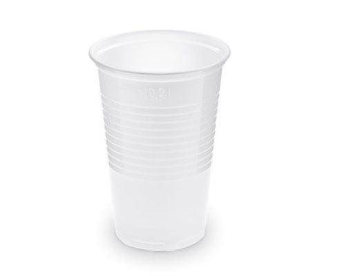 Fehér műanyag pohár 200 ml