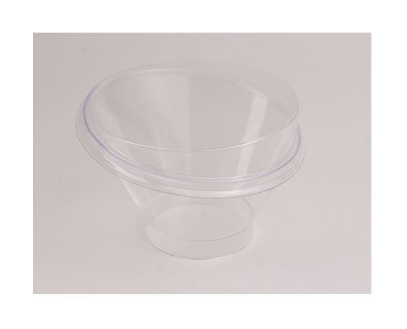 Fingerfood műanyag ovál desszertes pohár 200 ml PS