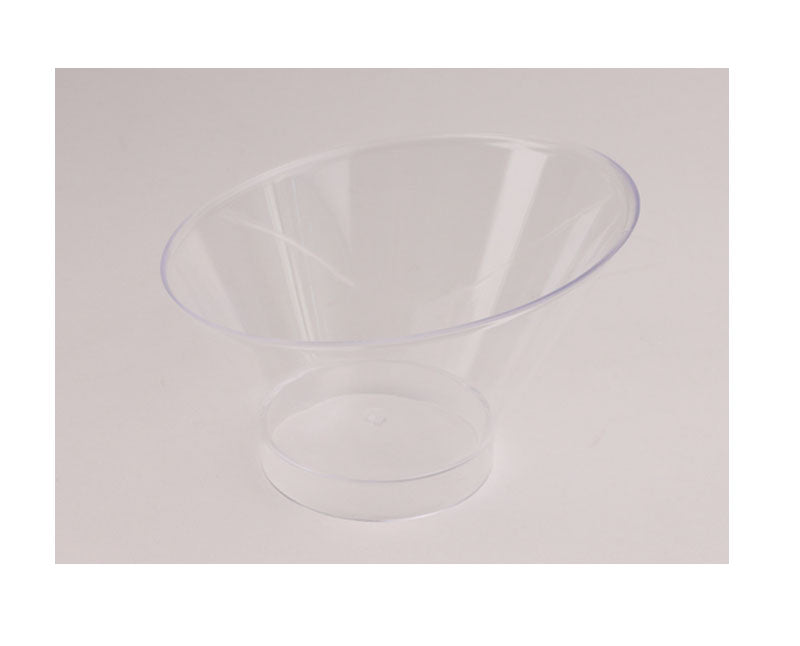 Fingerfood műanyag ovál desszertes pohár 200 ml PS