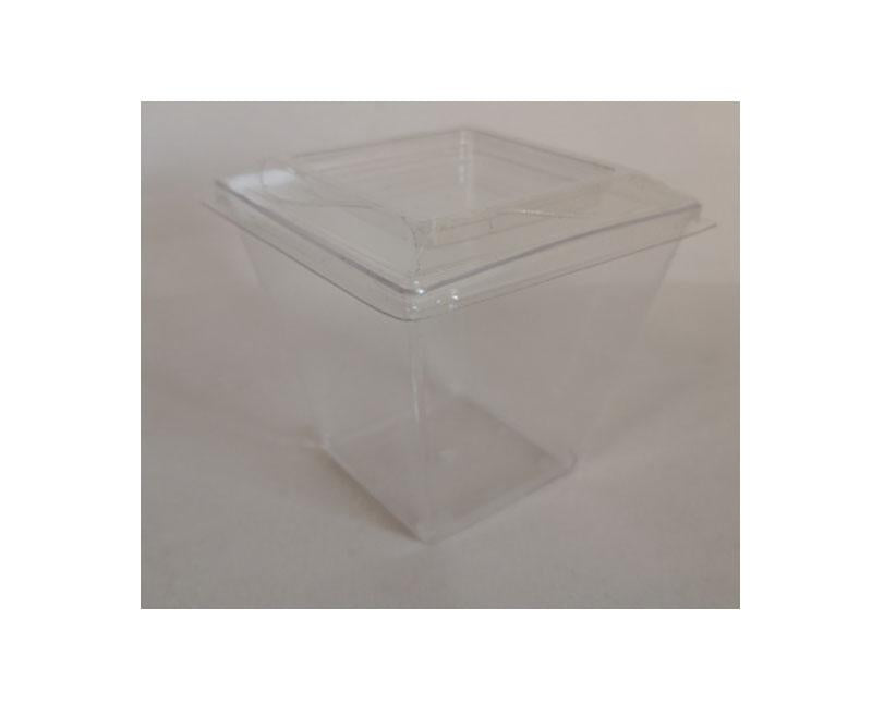 Fingerfood tető (PET) lapos Kova 200 ml-es desszertes aljhoz Másodlagos kép