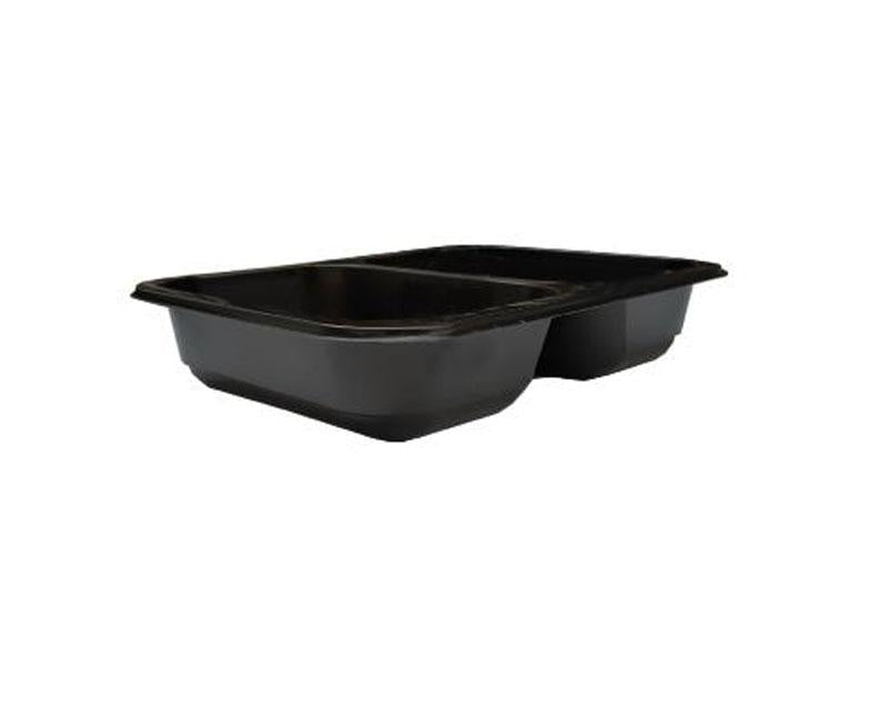 Fóliázható gasztro tálca 2 részes PP fekete 187 x 137 x 36 mm 500 ml GuillinPL (W2/601) Fő kép