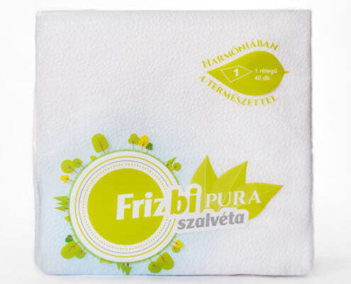 Frizbi Pura egyrétegű fehér szalvéta 32 x 32 cm