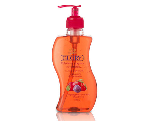 Glory folyékony szappan és tusfürdő Vegyes gyümölcs illattal 500 ml Fő kép