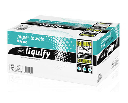 Gyorsan oldódó WEPA Liquify 2 rétegű V hajtogatott kéztörlő Fő kép