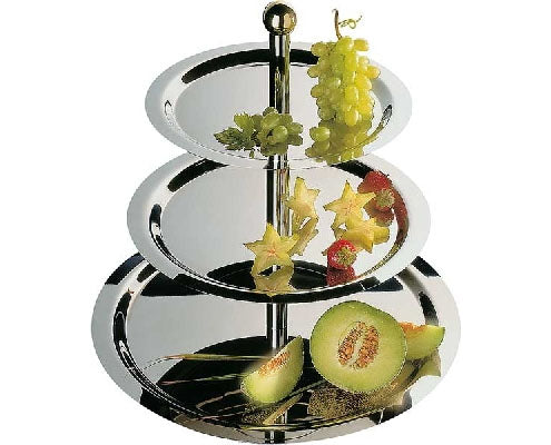 Gyümölcsállvány, 3 emeletes, rozsdamentes acél, mag. 50 cm Fő kép