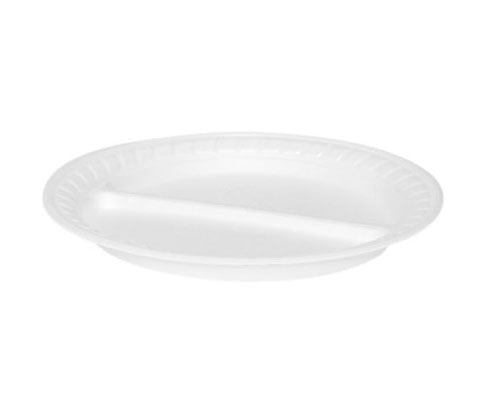 Habtányér lapos osztott fehér 22,5 cm
