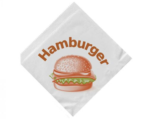 Hamburger papír tasak 16 x 16 cm nyomtatott Fő kép