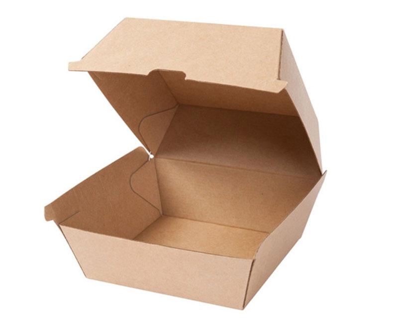 Hamburgeres papírdoboz 100 x 100 x 80 mm kraft M Másodlagos kép