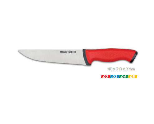 Henteskés DUO 21 cm, piros nyéllel
