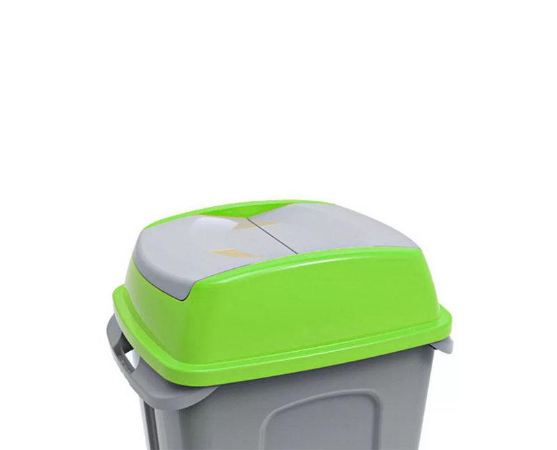 HIPPO billenős szelektív hulladékgyűjtő szemetes fedél, műanyag, zöld, 50 l-hez Fő kép