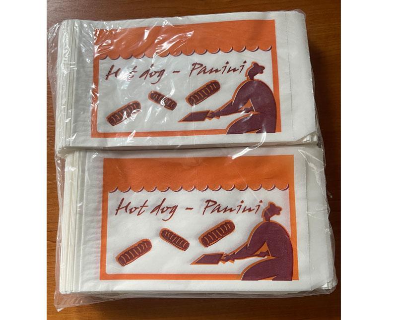 Hot-dog papír tasak oldalt nyitott 12 x 20 cm