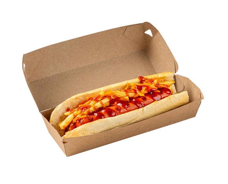 Hot-dog papírdoboz, 220 x 70 x 75 mm Fő kép