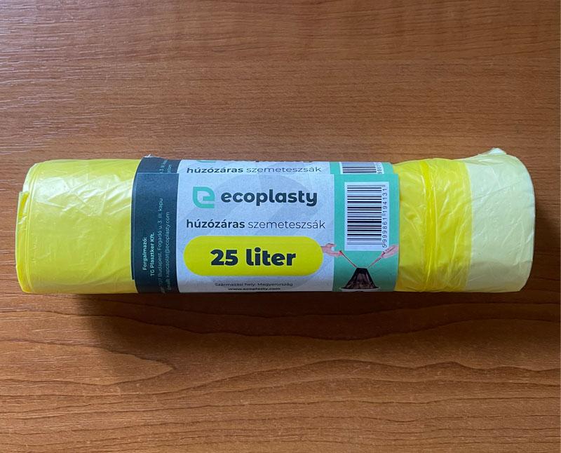 Húzózáras szemeteszsák sárga 25 l Fő kép